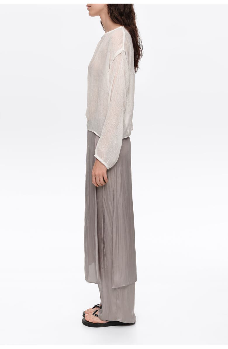 Bimba y Lola Fluid ankle length skort, Alternate, color, Silver