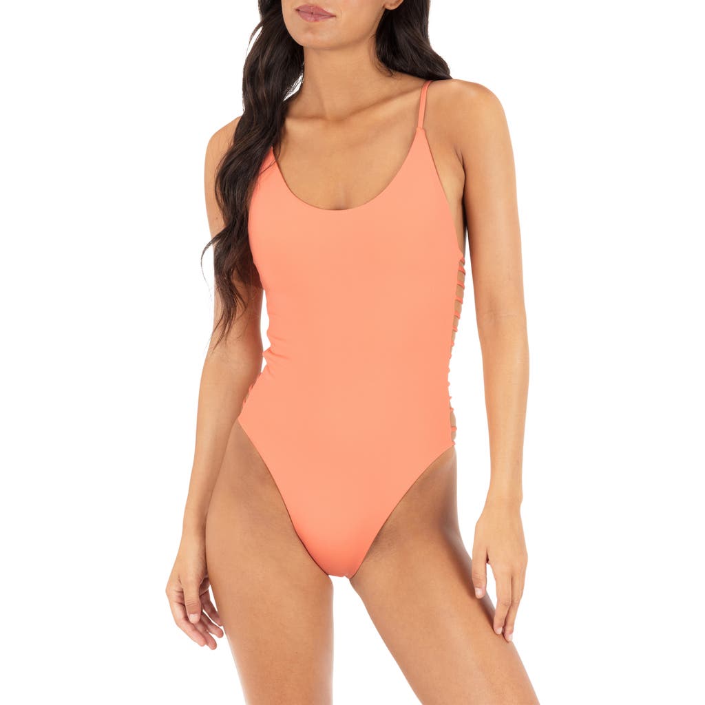 Hurley Strappy One-piece Swimsuit In Pink