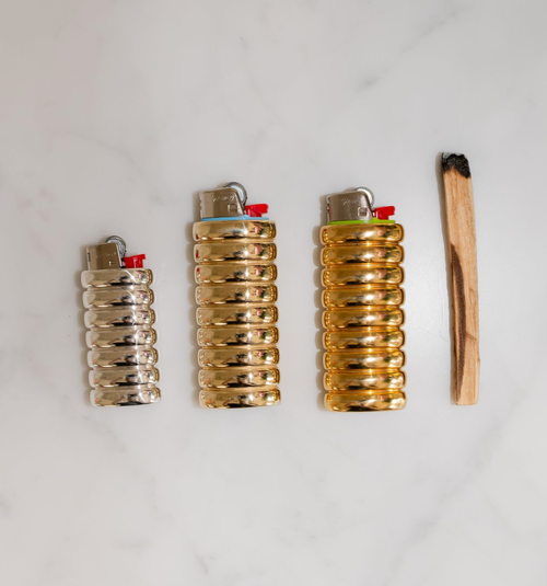 Fry Powers Gio Lighter Holder In Silver