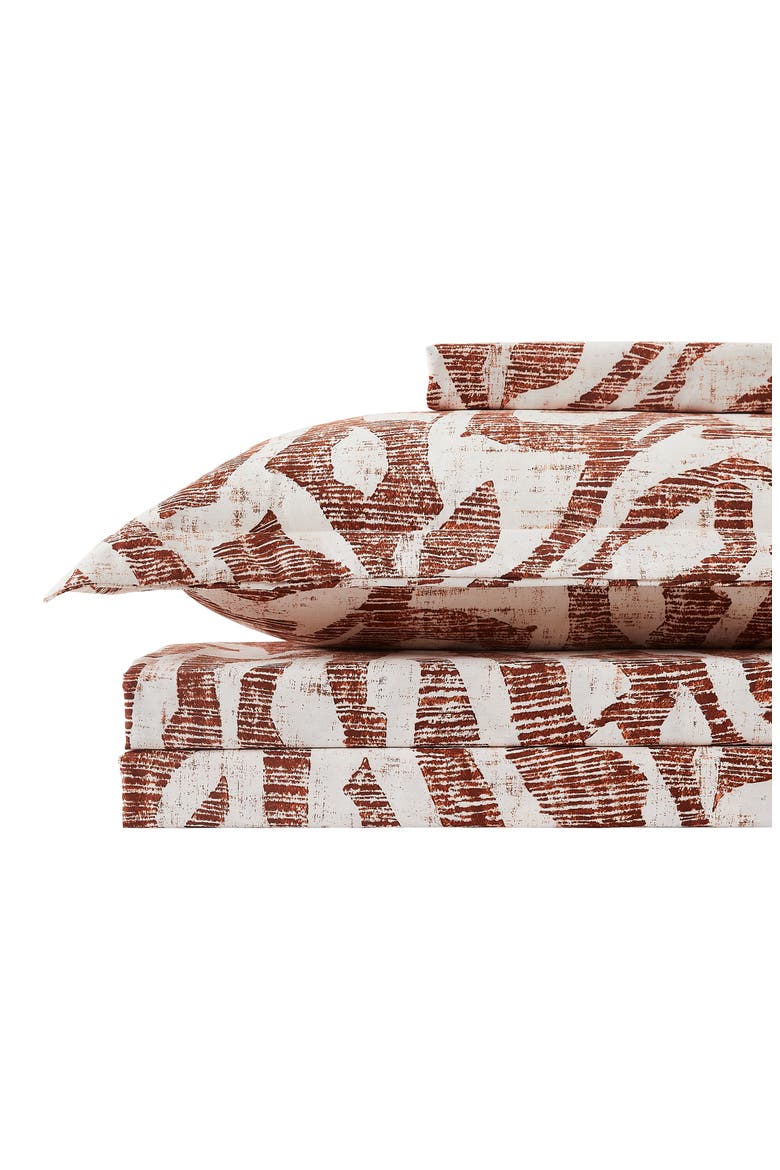 Khari Reversible Duvet & Sham Set, Main, color, RUST