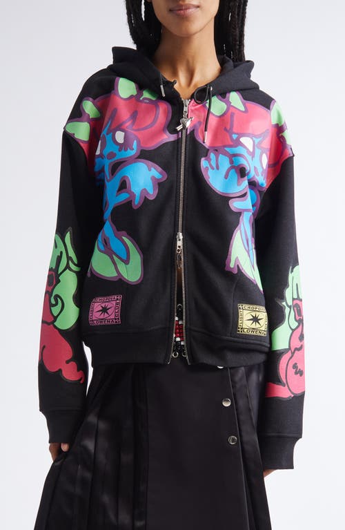 Chopova Lowena The Girls Recycled Cotton Blend Zip Hoodie in Black Multi  product