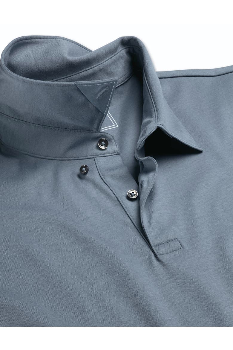 Short Sleeve Jersey Polo, Alternate, color, Denim Blue