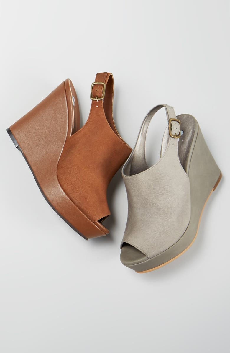 BP. 'Roundabout' Slingback Peep Toe Wedge, Alternate, color,