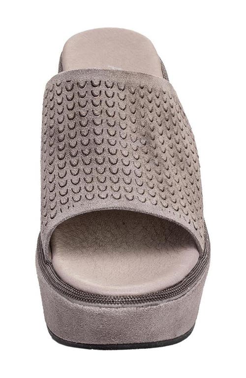 Antelope Kinsley Platform Slide Sandal In Light Grey