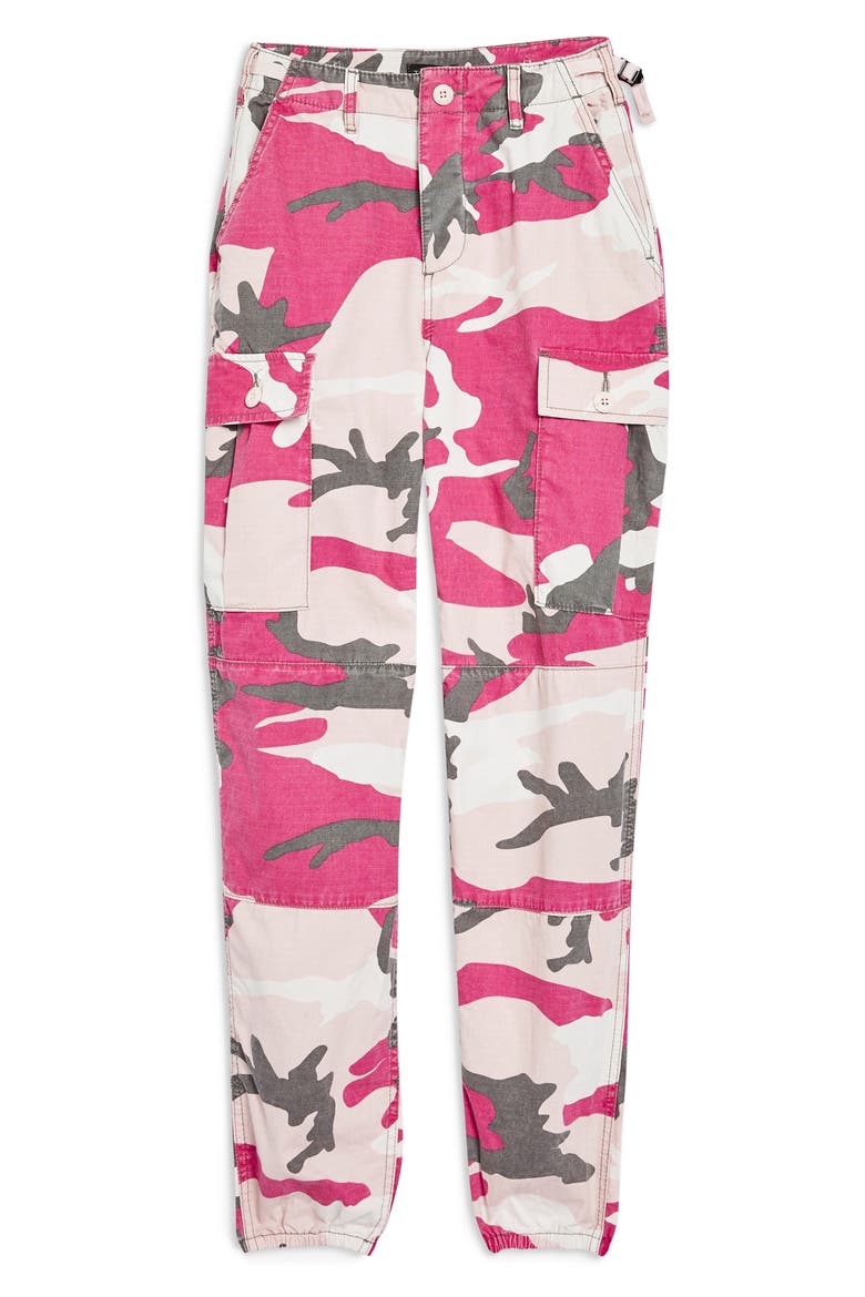 Camo Trousers, Alternate, color, PINK MULTI