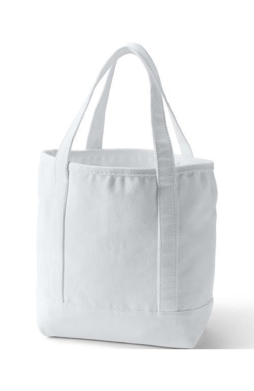 Lands' End Open Top Canvas Tote Bag In White