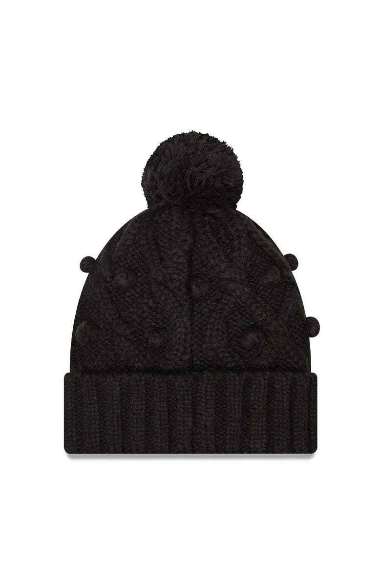 New Era Women's New Era Black Atlanta Falcons Toasty Cuffed Knit Hat with Pom, Alternate, color, 