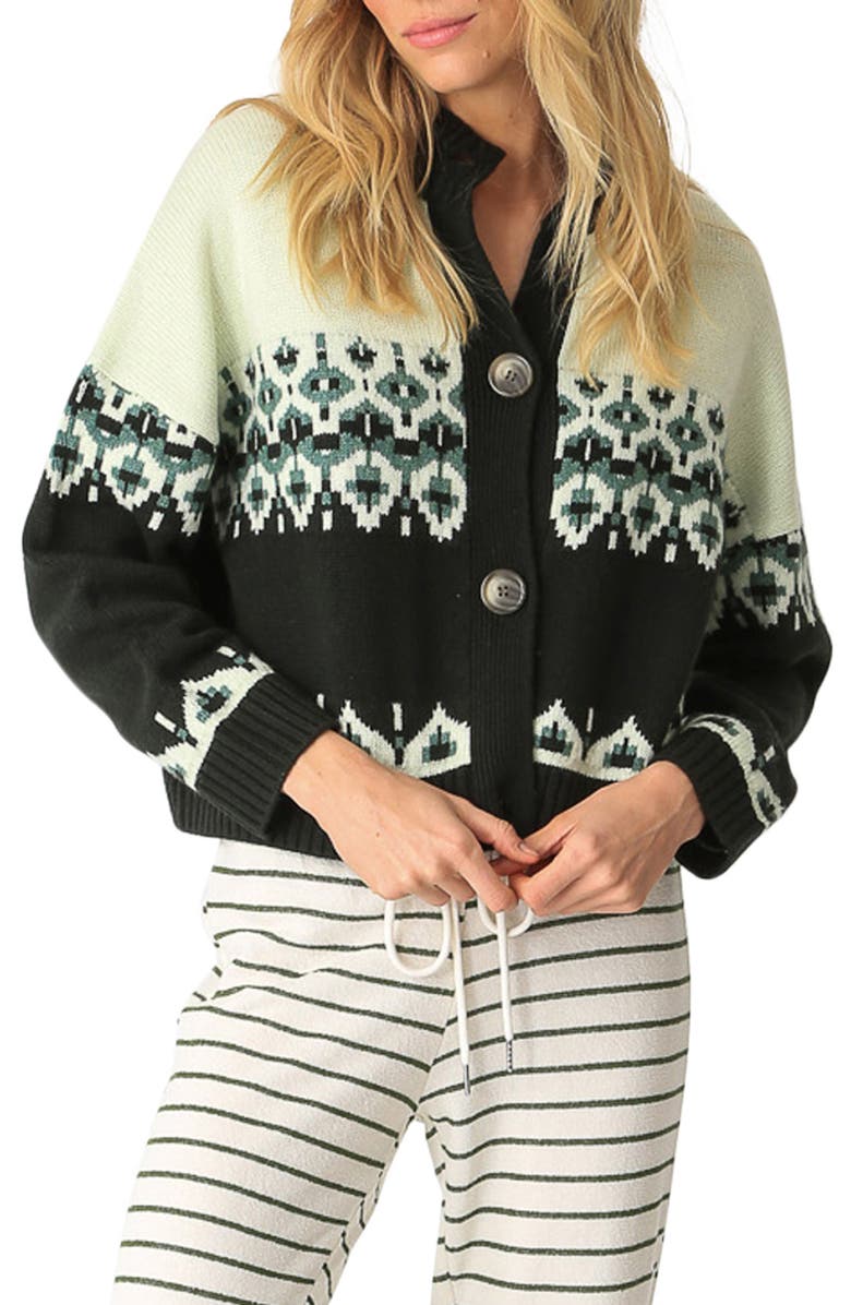 Electric & Rose Rudi Fair Isle Merino Wool & Cashmere Blend Cardigan, Main, color,