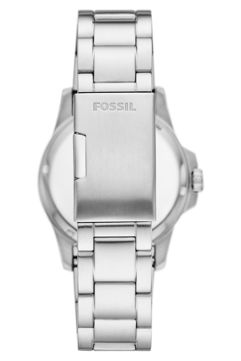 Blue Dive Bracelet Watch, 42mm, Alternate, color, SILVER