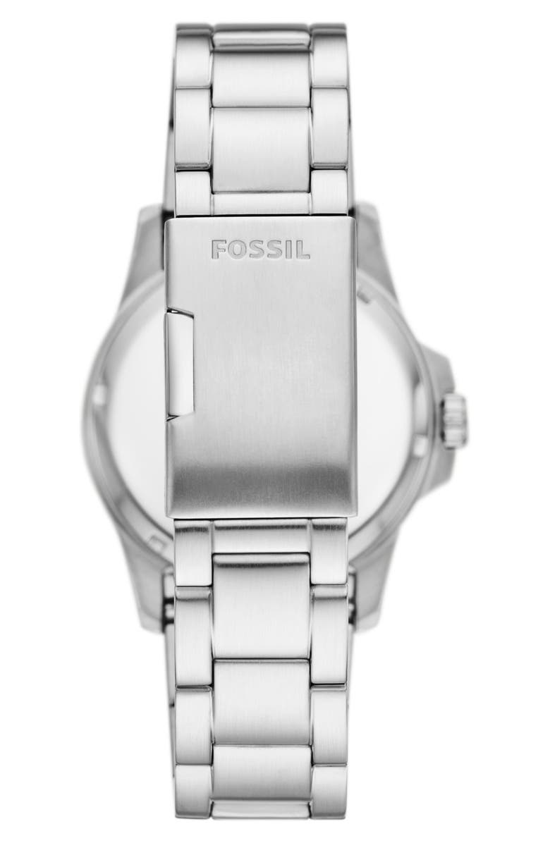 Fossil Blue Dive Bracelet Watch, 42mm, Alternate, color, Silver