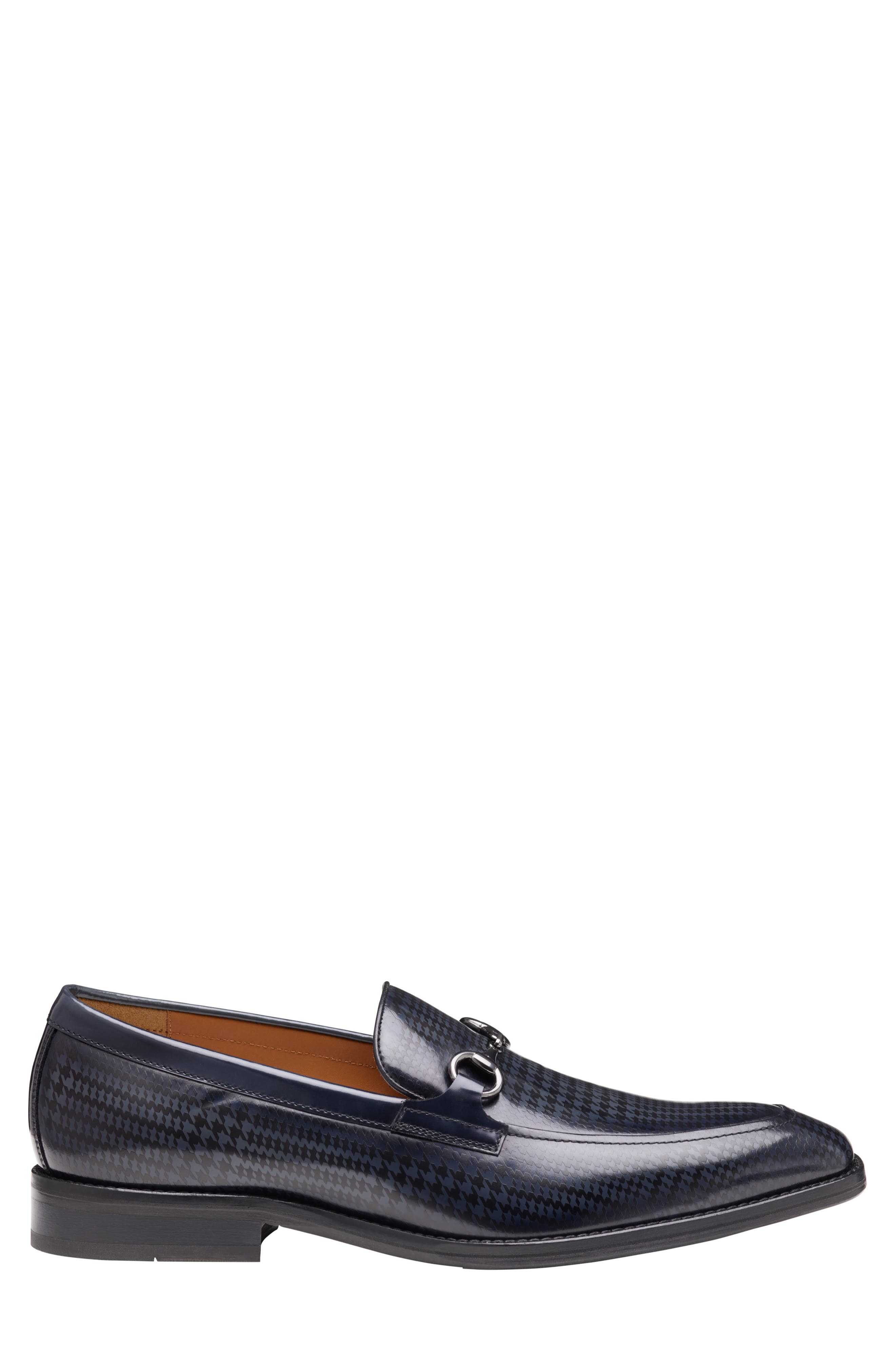 Johnston & Murphy Sullivan Bit Loafer, Alternate, color, Black Brush-Off Houndstooth