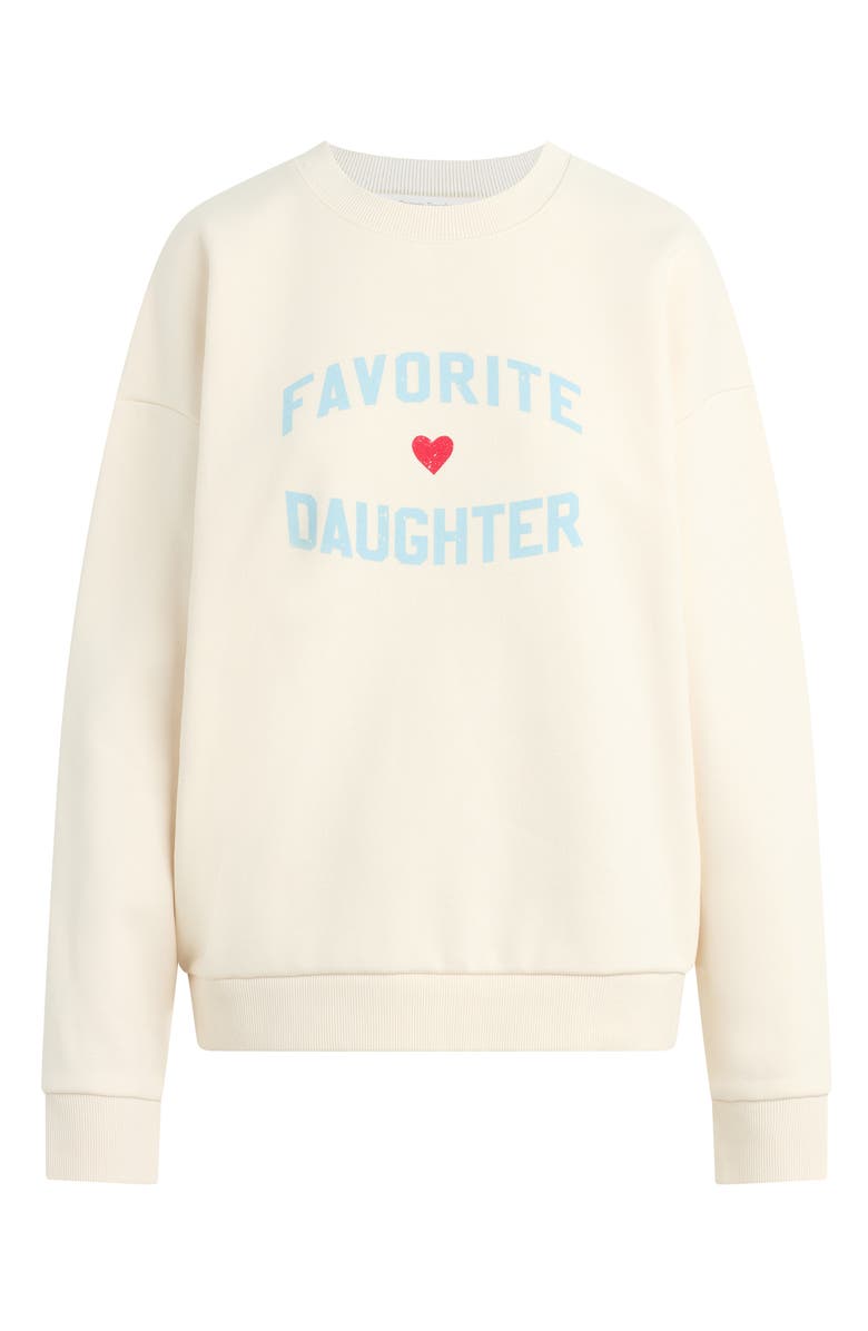 Favorite Daughter Sweatshirt, Alternate, color, Gardenia W/ Baby B