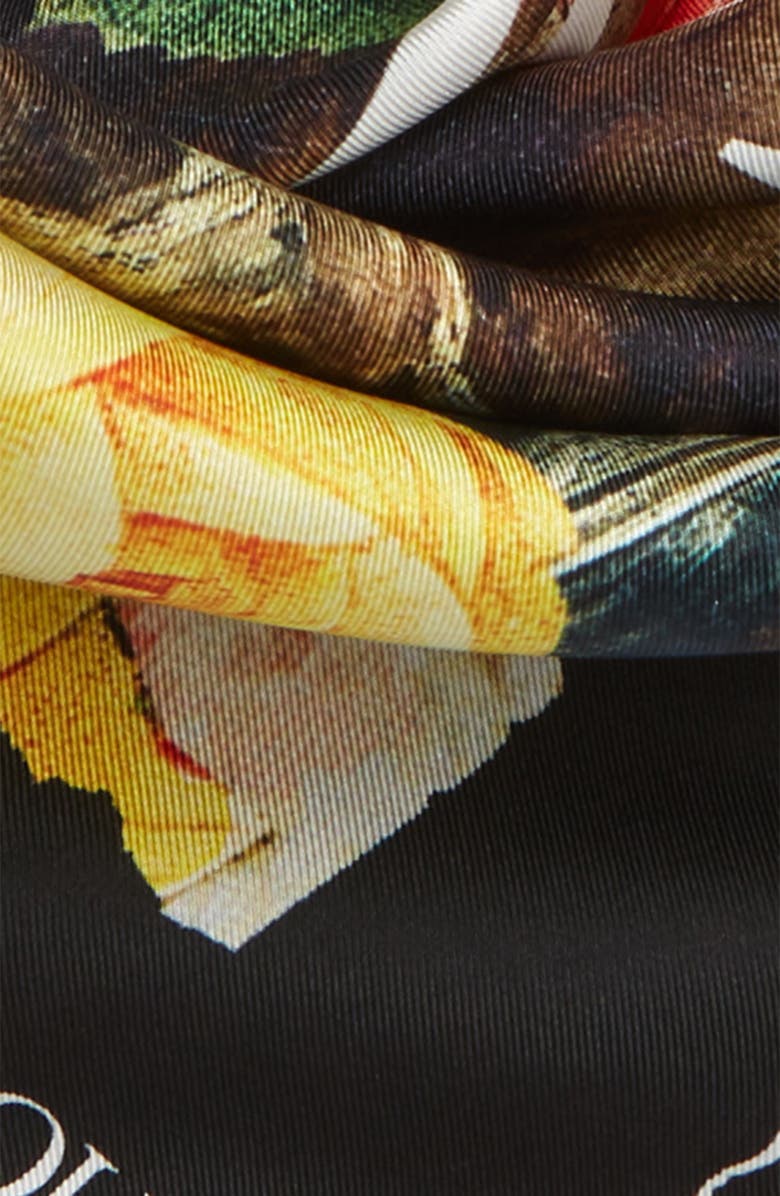 McQueen Alexander McQueen Torn Print Silk Bandana, Alternate, color, 
