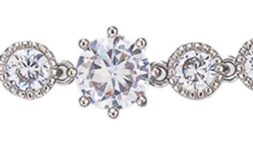 Eye Candy Los Angeles Nova Cubic Zirconia Collar Necklace In Silver