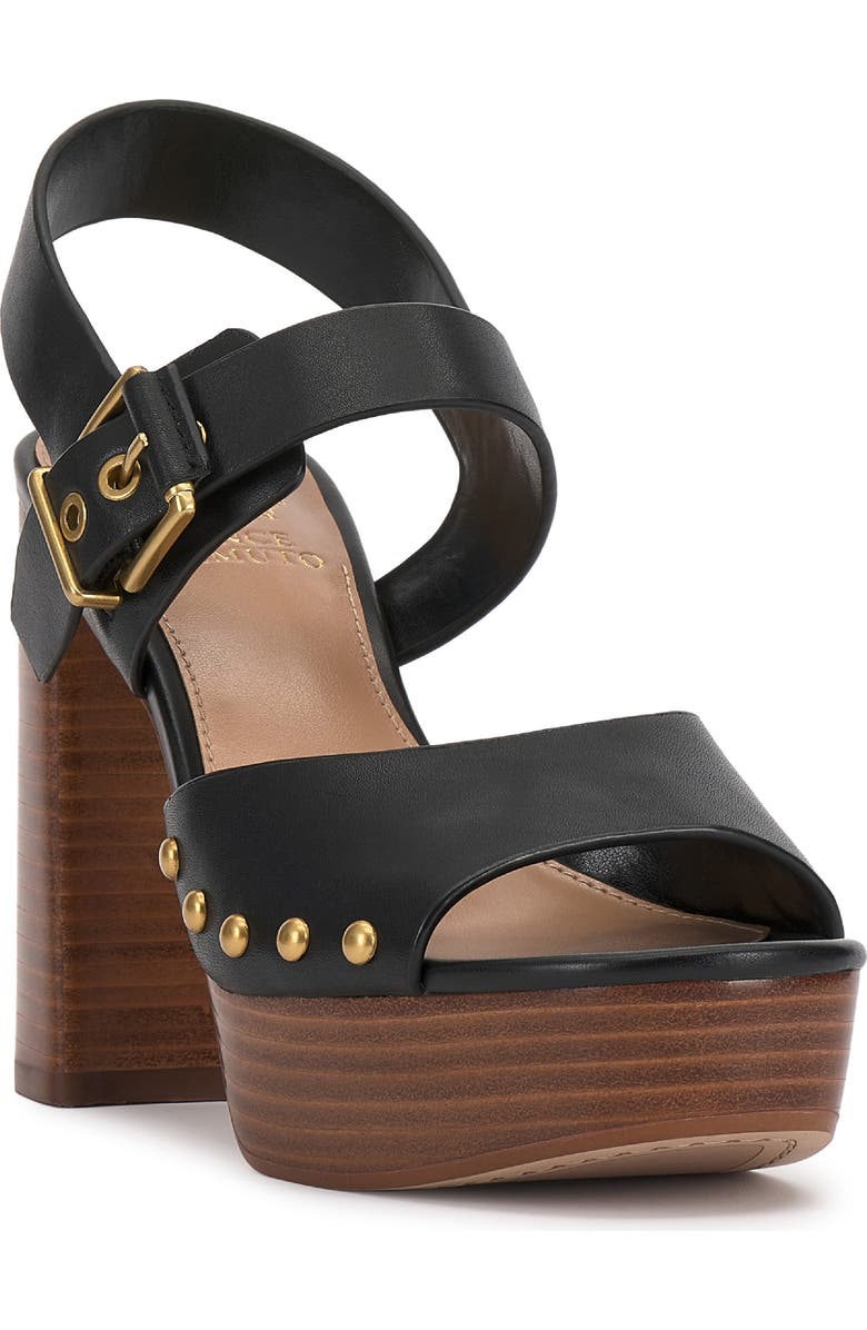 Vince Camuto Patzon Ankle Strap Platform Sandal, Main, color, Black
