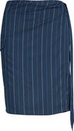 Emporio Armani Striped Wrap Miniskirt
