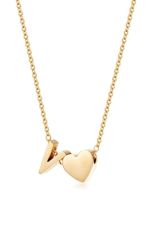 Initial Heart Pendant Necklace
