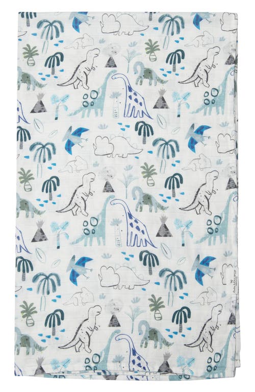 Shop Loulou Lollipop Muslin Swaddle Blanket In Dinosaurs