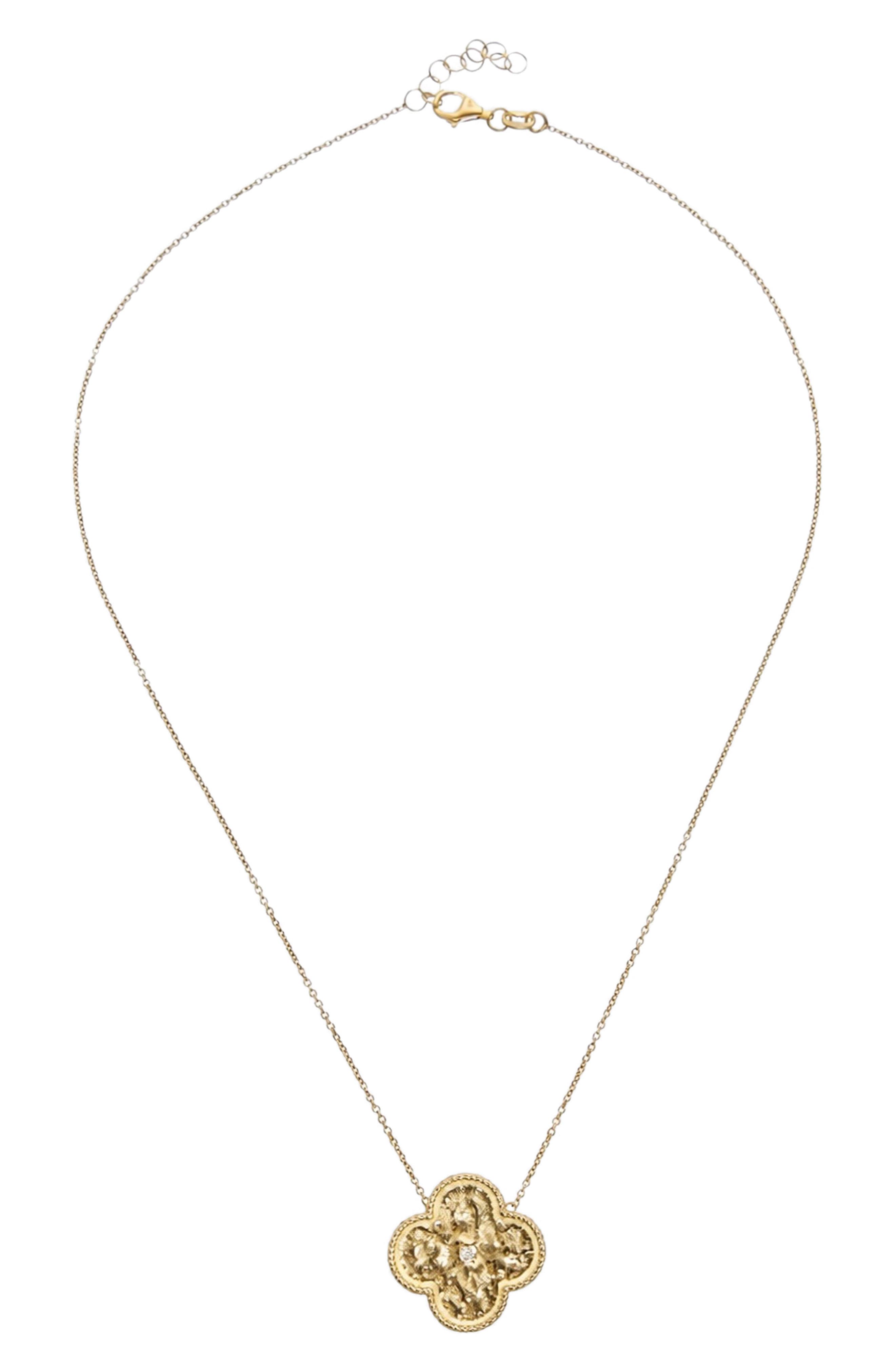Clover Diamond Pendant Necklace