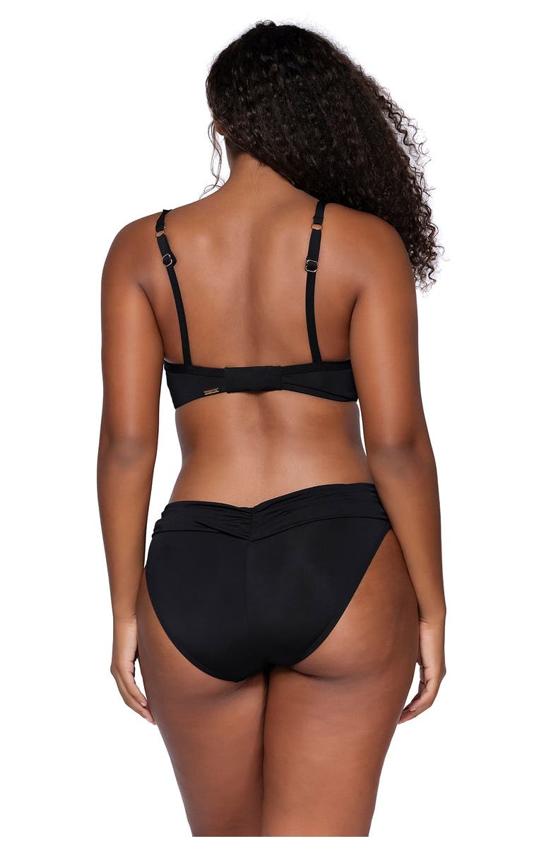 Sunsets Unforgettable Bikini Swim Bottoms, Alternate, color, Black