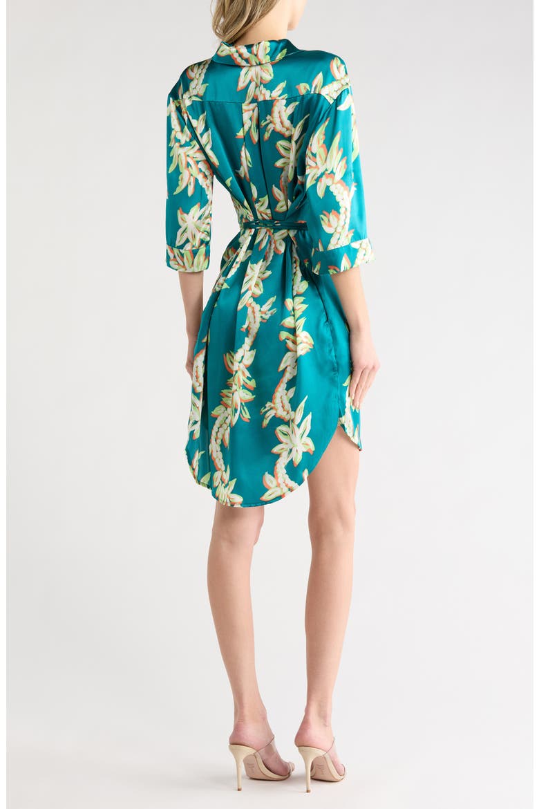 Lei of the Land Sheila Silk Dress, Alternate, color, DEEP SEA