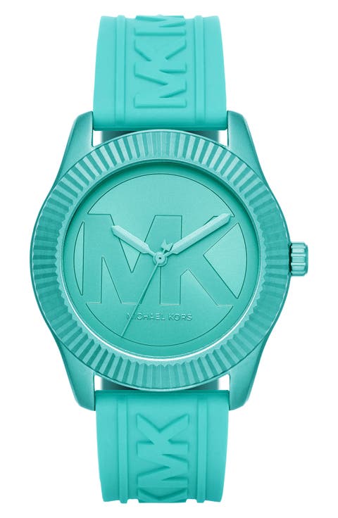 Maddye Logo Silicone Strap Watch, 43mm