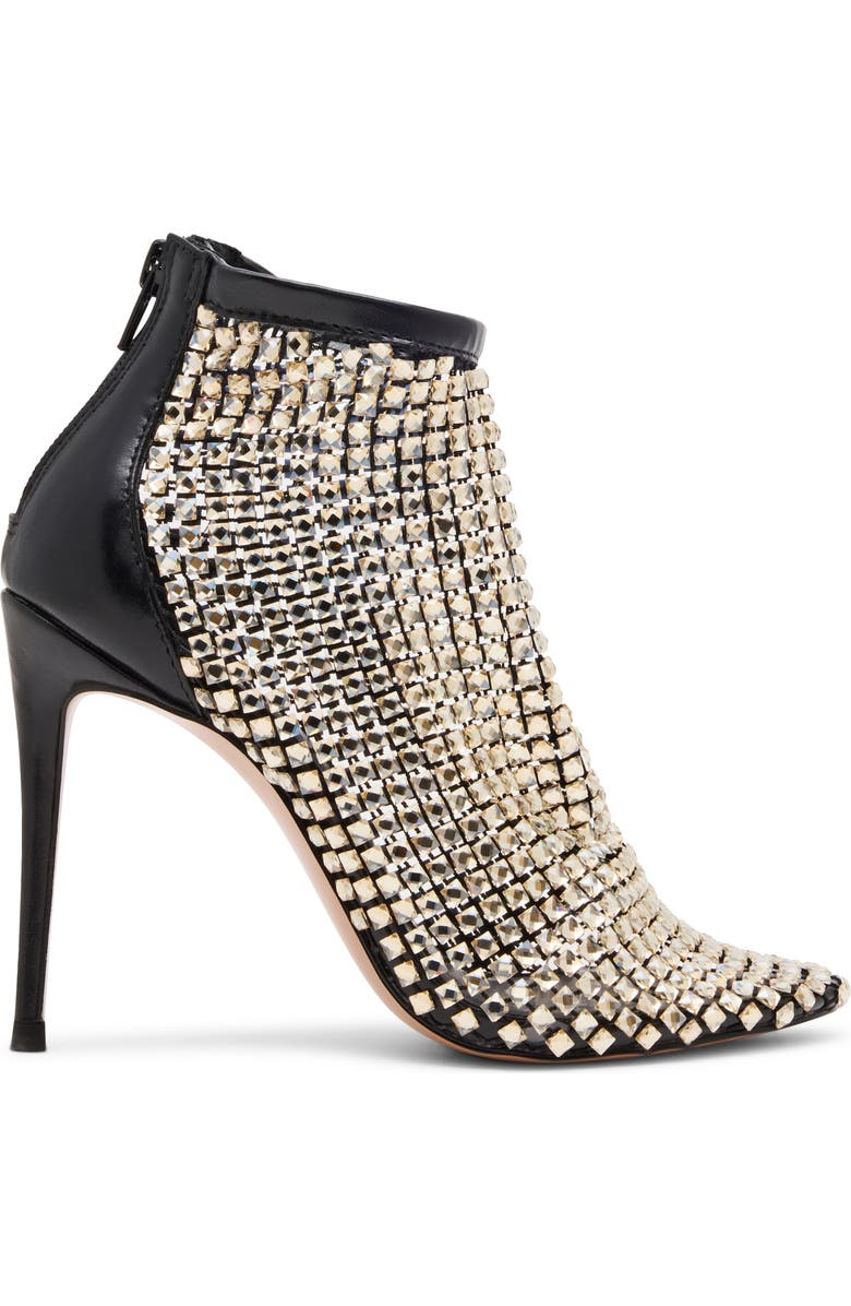 Steve Madden Dancin' Crystal Mesh Pointed Toe Bootie, Alternate, color, Gold Multi