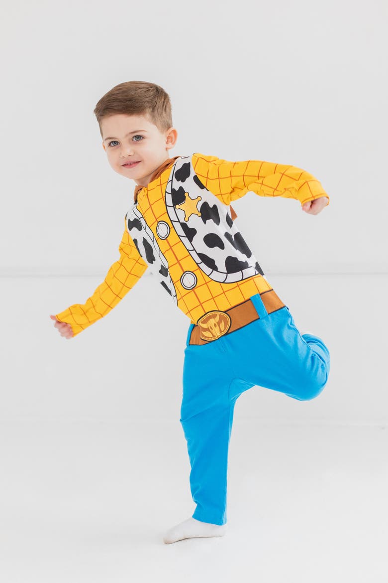 Toy Story Woody Hooded Coverall, Alternate, color, Woody Blue Yellow