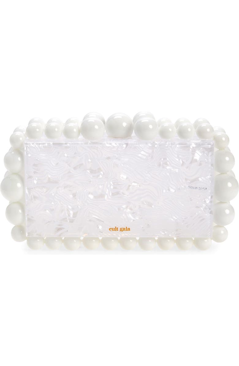Cult Gaia Eos Beaded Acrylic Box Clutch, Alternate, color,