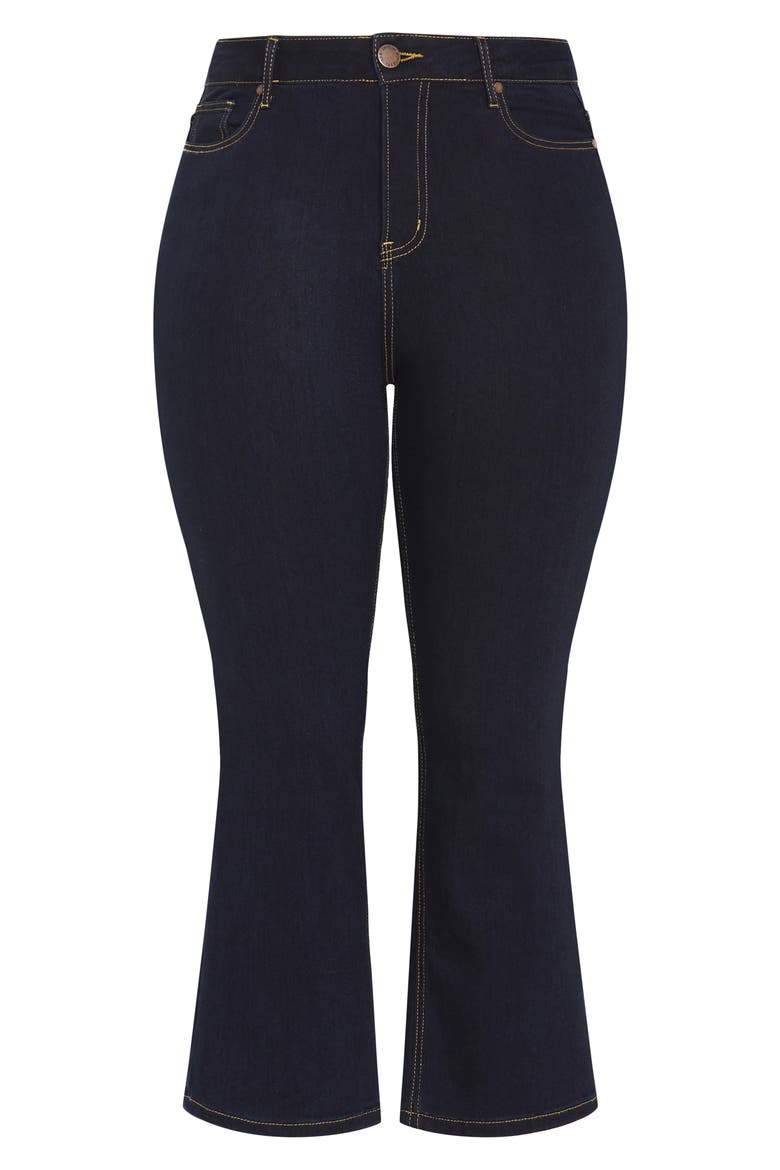 Harley Fit Leyla Crop Straight Leg Jeans, Alternate, color, DARK DENIM