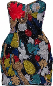 Chuks Collins Embroidered Corset Mini Amber Dancing Collection