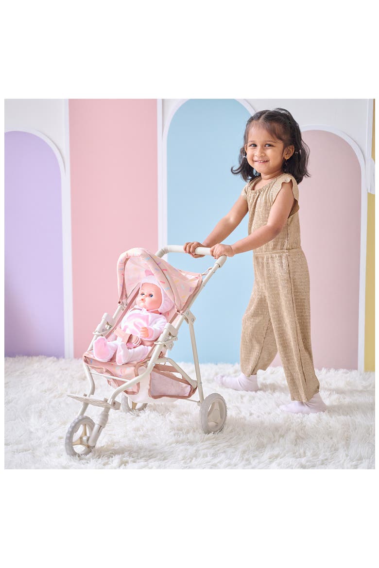 Olivia's Little World Confetti Baby Doll Stroller, Alternate, color, BEIGE