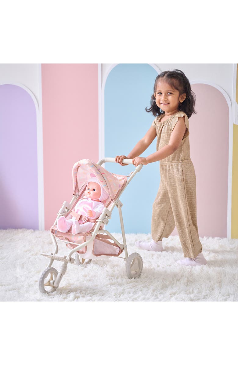 Teamson Kids Olivia's Little World Confetti Baby Doll Stroller, Alternate, color, Beige