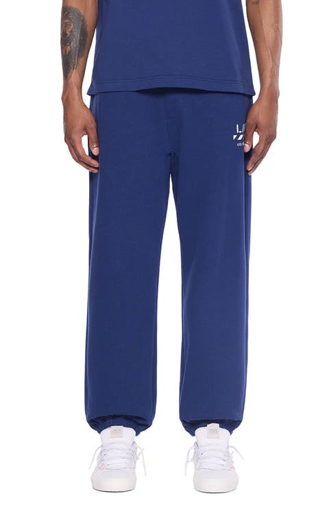 Diagonal Stripe Logo Cotton French Terry Joggers