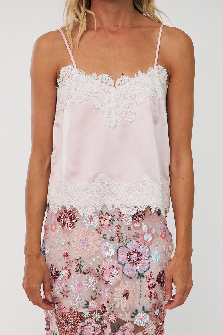 Everlycras Lace Trim Camisole Top, Main, color, Light Pink