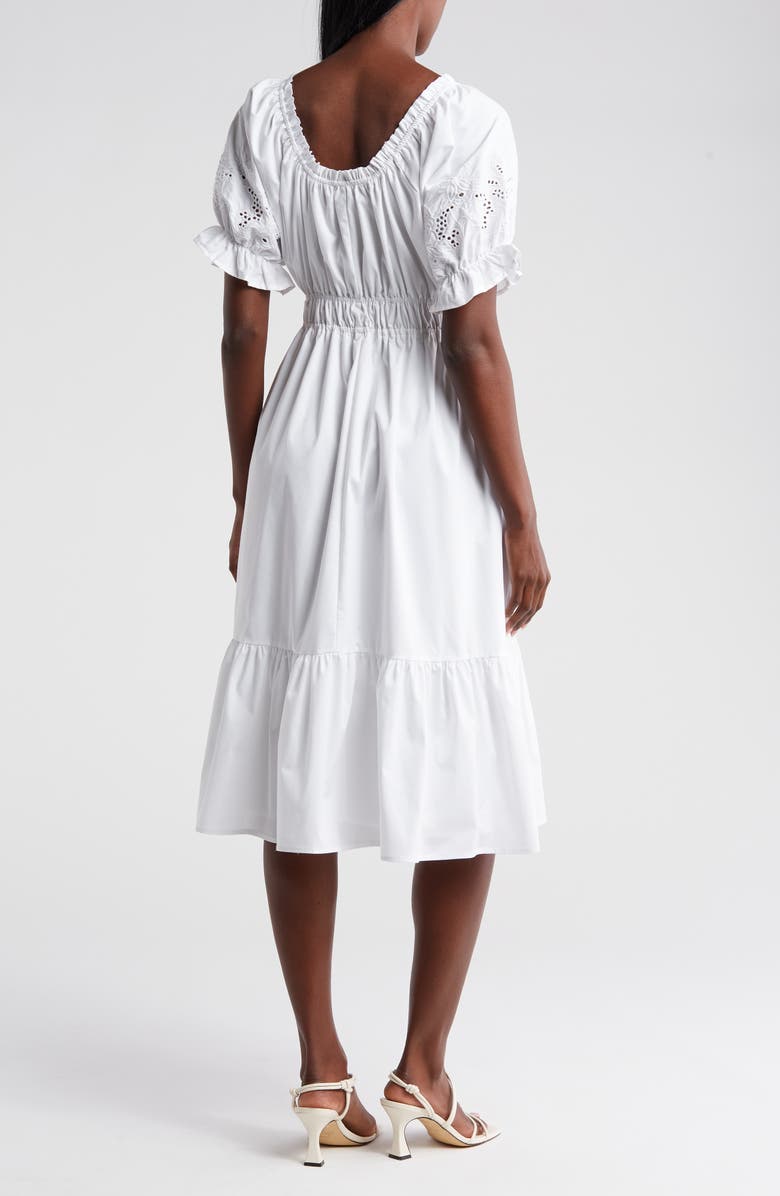 Nanette Lepore Amber Off the Shoulder Midi Dress, Alternate, color, 