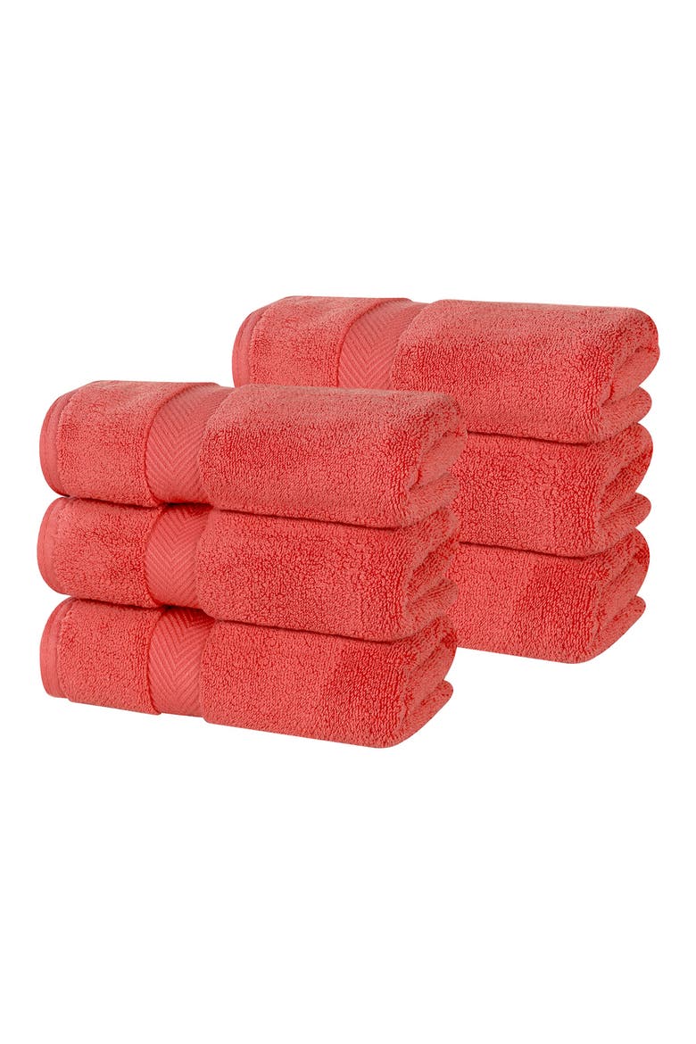 6-Pack Hand Towel Set, Main, color, CORAL