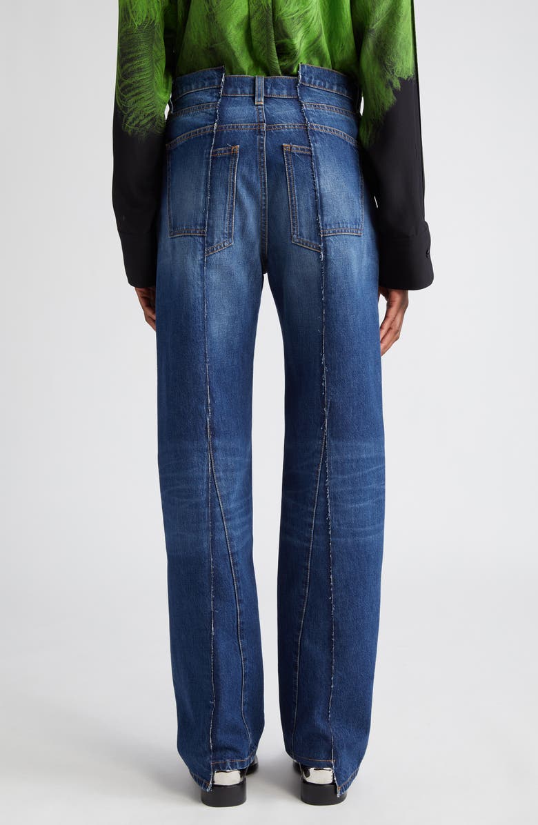 Victoria Beckham Deconstructed Rigid Slim Fit Jeans, Alternate, color,
