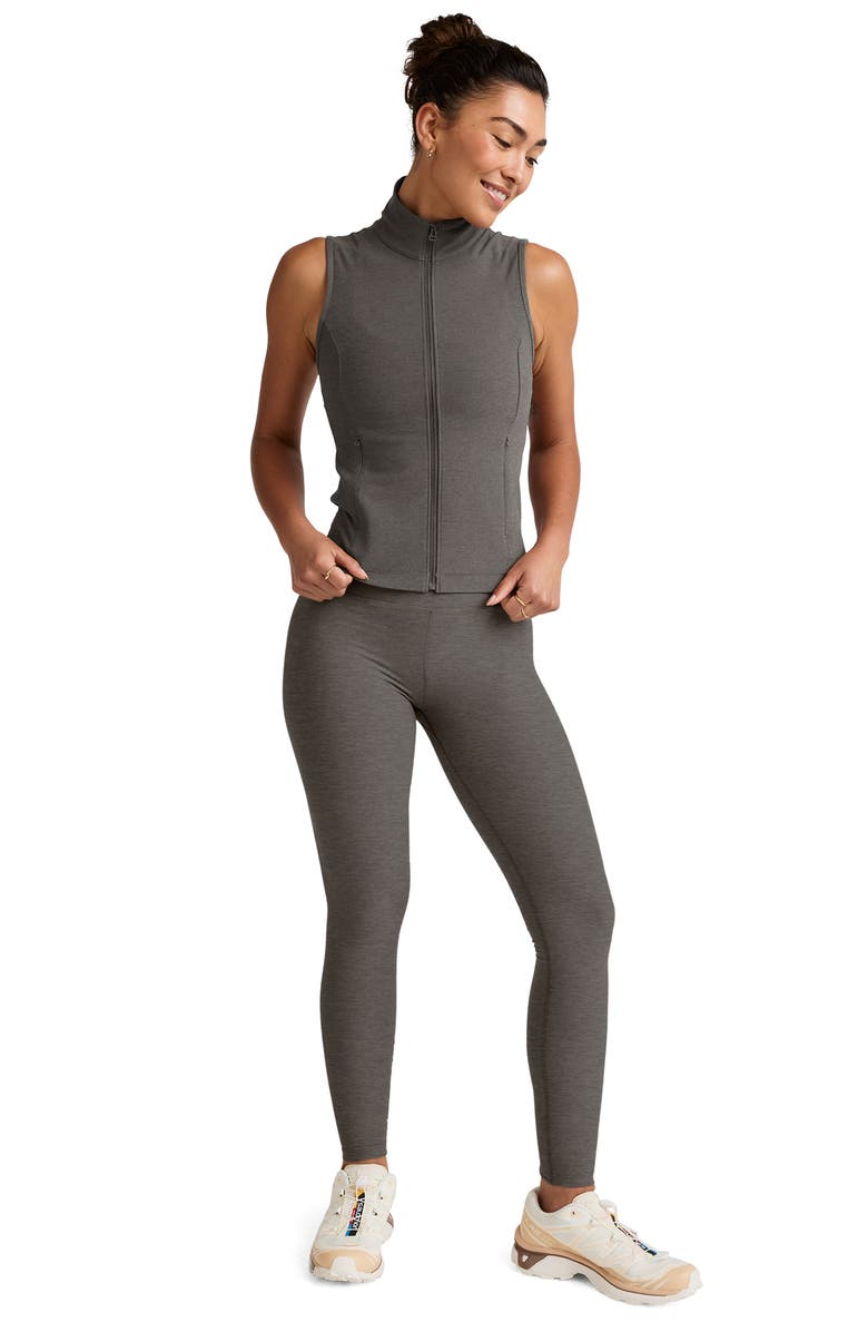 Beyond Yoga Venice Zip Front Performance Vest, Alternate, color, True Gray Heather