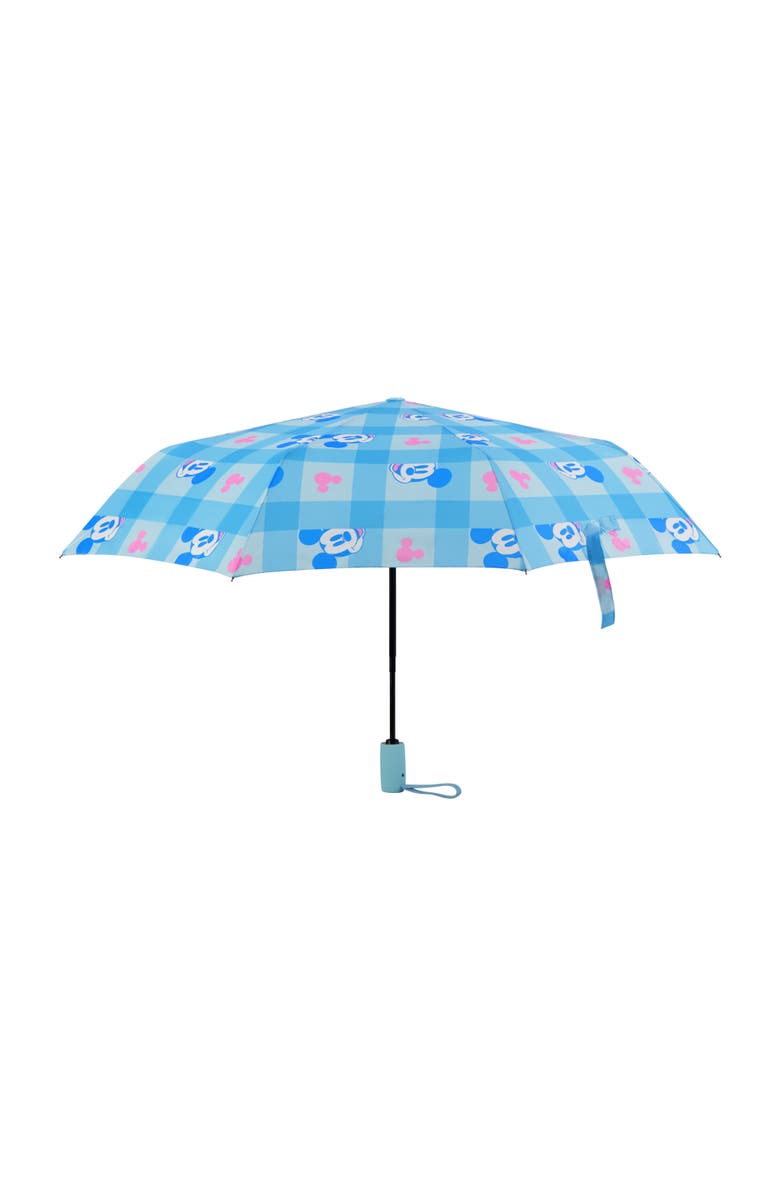 Disney Mickey Mouse Adult Rain Umbrella  39" Automatic Folding, Compact & Travel-Friendly, Main, color, Blue