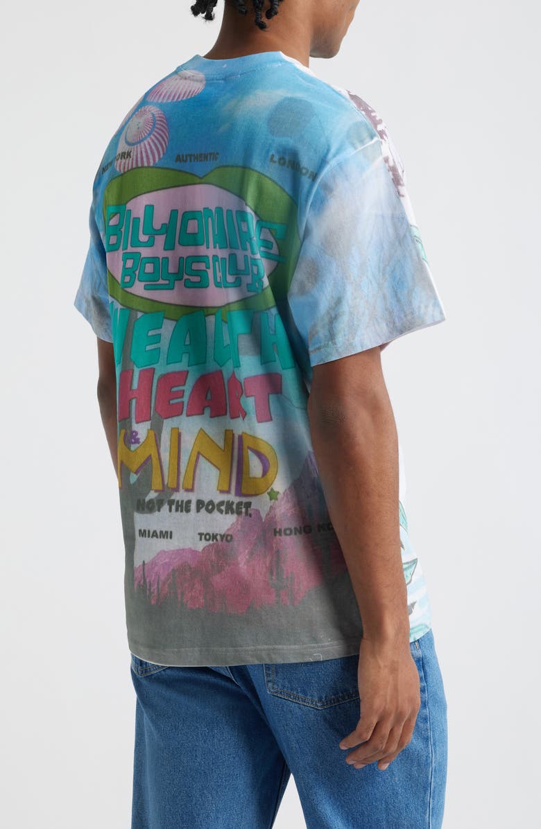 Billionaire Boys Club BB Sunrise Oversize Graphic T-Shirt, Alternate, color, White