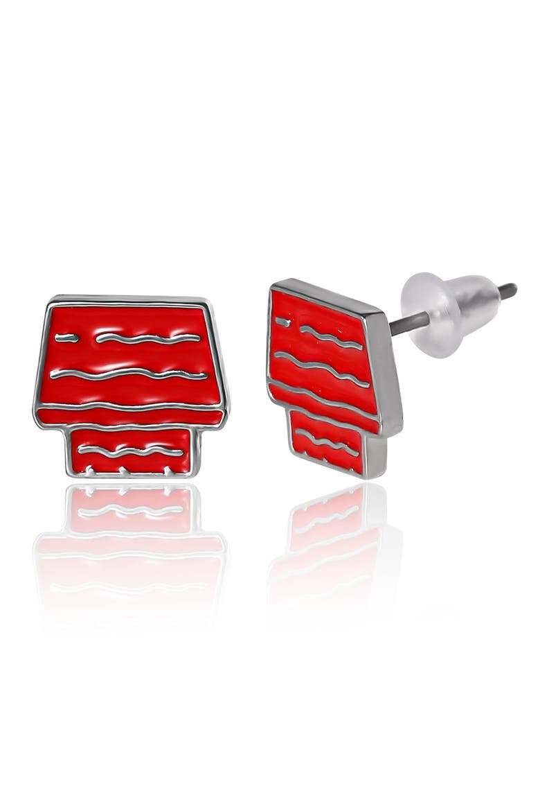 Snoopy Enamel 6 Piece Earring Set, Studs and Hoops, Alternate, color, Multicolor