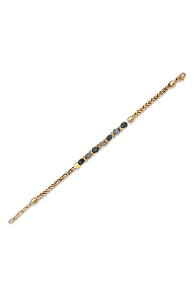 EYE CANDY LOS ANGELES Isaac Agate Beaded Chain Bracelet, Alternate, color,