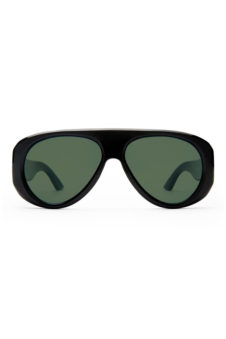 Dream Boat 57mm Polarized Aviator Sunglasses, Main, color, BLACK / KHAKI MONO POLARIZED