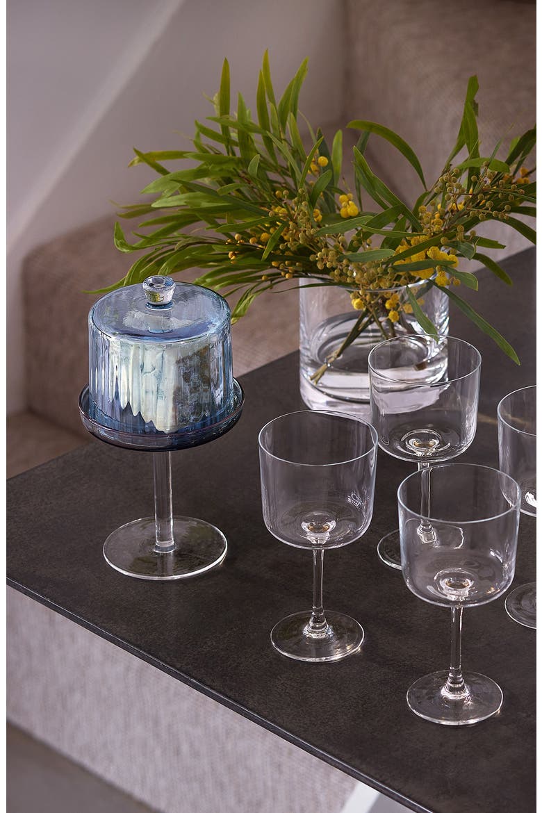 Gems Cake Dome Stand, Alternate, color, BLUE