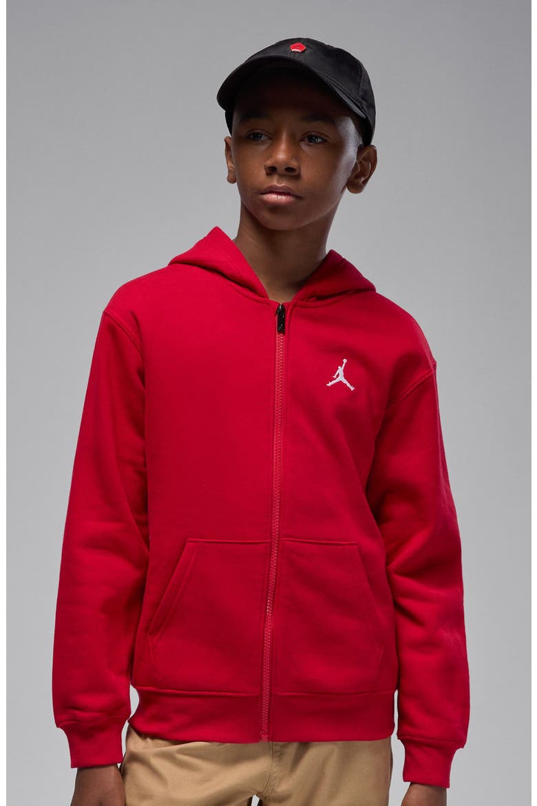 Kids' Brooklyn Fleece Zip-Up Hoodie, Alternate, color, GYM RED