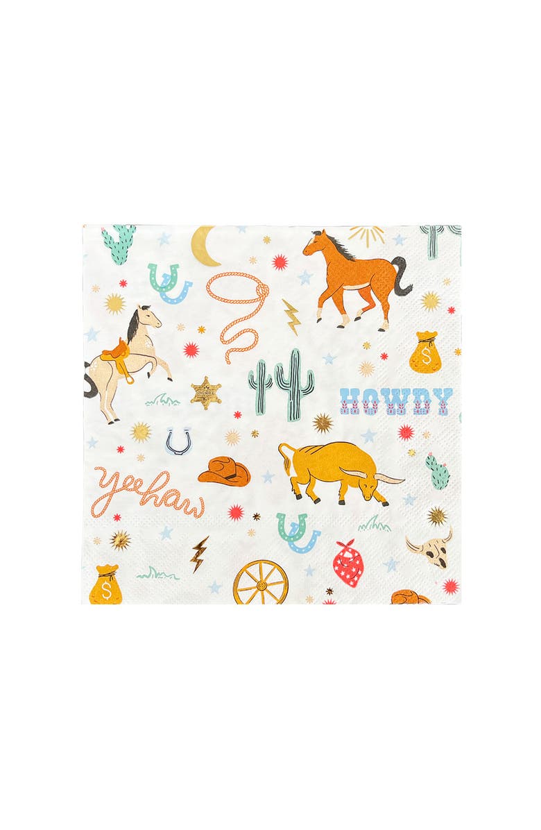 1077-CY-03 Yeehaw Large "Cowboy" Napkins, Main, color,