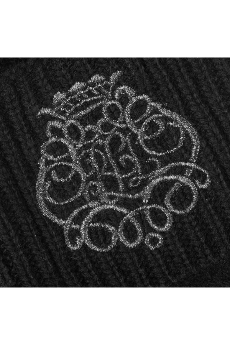 direct embroidery glove, Alternate, color, black