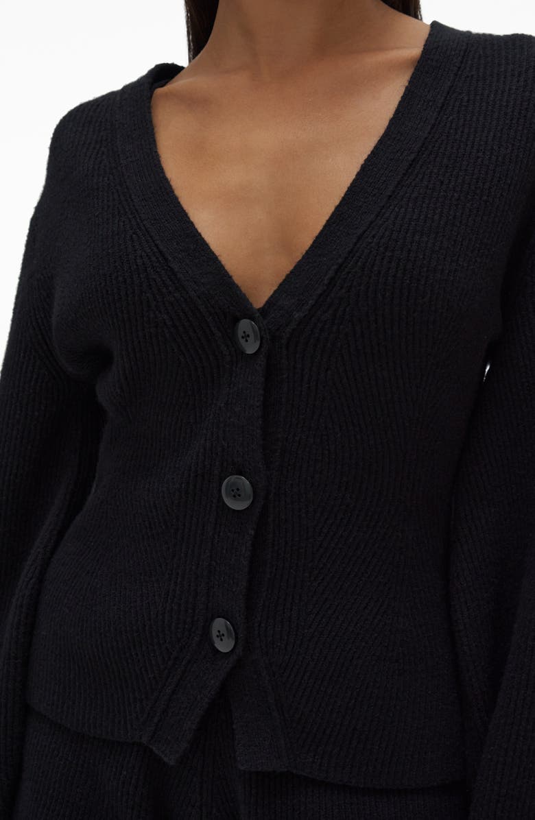 Helmut Lang Cozy Rib Cardigan, Alternate, color, 
