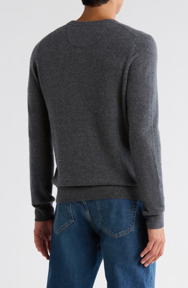 Nordstrom Cashmere Crewneck Sweater, Alternate, color, Grey Embers Heather